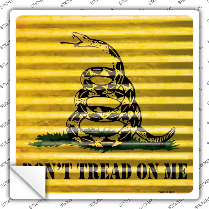Dont Tread On Me Novelty Square Sticker Decal