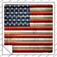 American Flag Novelty Square Sticker Decal