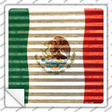 Mexico Flag Novelty Square Sticker Decal