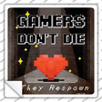 Gamers Dont Die Novelty Square Sticker Decal