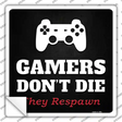PlayStation Gamers Dont Die Novelty Square Sticker Decal