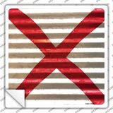 Alabama Flag Corrugated Effect Novelty Square Sticker Decal