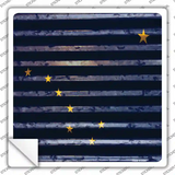 Alaska Flag Corrugated Effect Novelty Square Sticker Decal