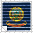 Idaho Flag Corrugated Effect Novelty Square Sticker Decal