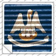 Louisiana Flag Corrugated Effect Novelty Square Sticker Decal