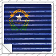 Nevada Flag Corrugated Effect Novelty Square Sticker Decal