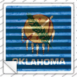 Oklahoma Flag Corrugated Effect Novelty Square Sticker Decal