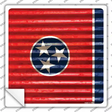 Tennessee Flag Corrugated Effect Novelty Square Sticker Decal