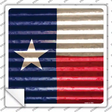 Texas Flag Corrugated Effect Novelty Square Sticker Decal