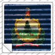Vermont Flag Corrugated Effect Novelty Square Sticker Decal