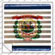 West Virginia Flag Corrugated Effect Novelty Square Sticker Decal