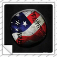 American Baseball Novelty Square Sticker Decal