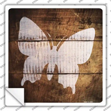 Butterfly Painted Stencil Novelty Square Sticker Decal
