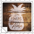 You Had Me At Aloha Painted Stencil Novelty Square Sticker Decal