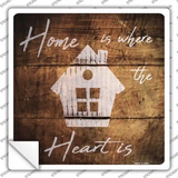 My Heart Is Painted Stencil Novelty Square Sticker Decal