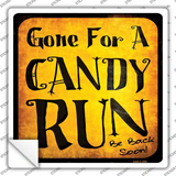 Candy Run Novelty Square Sticker Decal