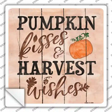 Kisses and Wishes Novelty Square Sticker Decal