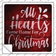 Come Home For Christmas Novelty Square Sticker Decal