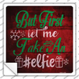 Take An Elfie Novelty Square Sticker Decal