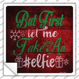 Take An Elfie Novelty Square Sticker Decal
