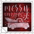 Merry Christmas Novelty Square Sticker Decal