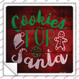 Cookies For Santa Novelty Square Sticker Decal