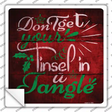 Tinsel In A Tangle Novelty Square Sticker Decal