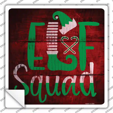 Elf Squad Novelty Square Sticker Decal