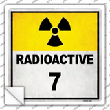 Radioactive 7 Novelty Square Sticker Decal
