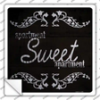 Sweet Apartment Novelty Square Sticker Decal