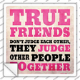 True Friends Novelty Square Sticker Decal