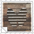Corrugated Butterfly on Wood Novelty Square Sticker Decal