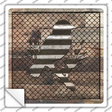Corrugated Bird on Wood Novelty Square Sticker Decal