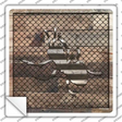 Corrugated Ant on Wood Novelty Square Sticker Decal