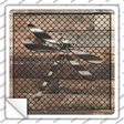 Corrugated Dragonfly on Wood Novelty Square Sticker Decal
