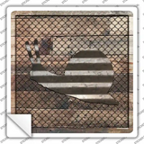 Corrugated Snail on Wood Novelty Square Sticker Decal