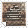 Corrugated Crab on Wood Novelty Square Sticker Decal