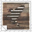Corrugated Parrot on Wood Novelty Square Sticker Decal