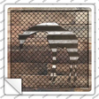 Corrugated Giraffe on Wood Novelty Square Sticker Decal