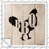 Chickens Make BBQ Novelty Square Sticker Decal