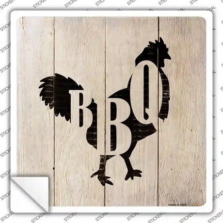 Chickens Make BBQ Novelty Square Sticker Decal