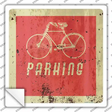 Bicycle Parking Novelty Square Sticker Decal