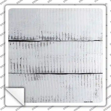 Whitewash Wood Blank Novelty Square Sticker Decal