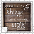Great Things Novelty Square Sticker Decal