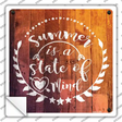 Summer State of Mind Novelty Square Sticker Decal