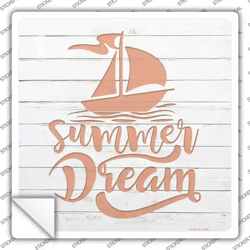 Summer Dream Novelty Square Sticker Decal