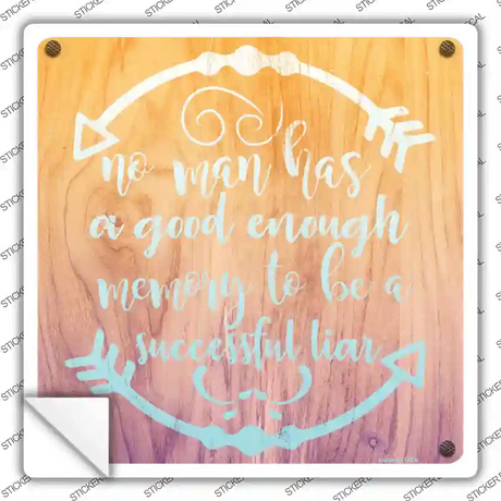 Good Enough Memory Novelty Square Sticker Decal