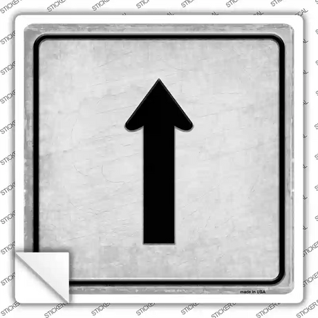 Straight Novelty Square Sticker Decal