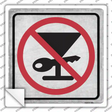 No Drinking and Driving Novelty Square Sticker Decal