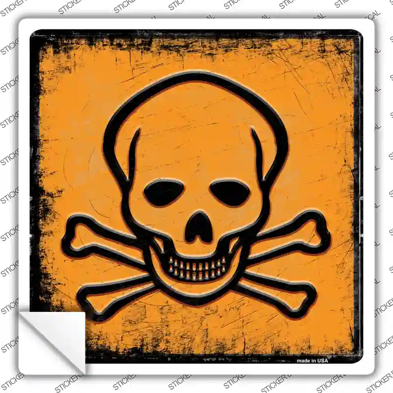 Danger Novelty Square Sticker Decal